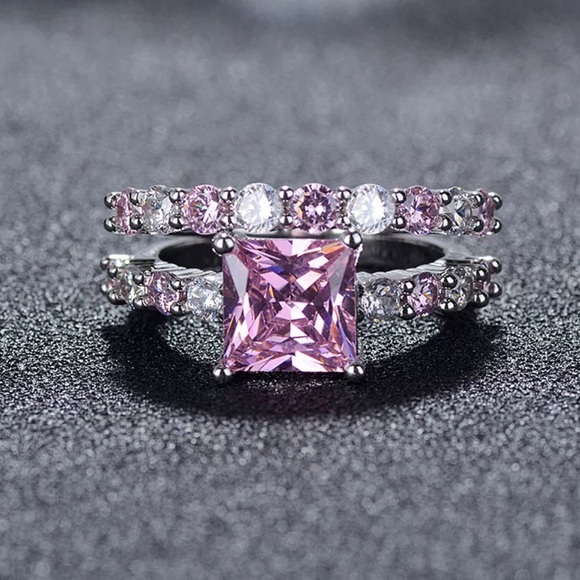 ✨✨Pink Engagement Wedding Ring ✨✨ - Picture 3 of 3